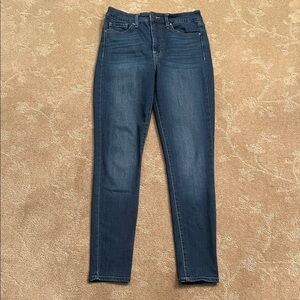 Frayed Jeans High Rise Ankle Skinny Jeans, Sz 29
